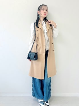 「GAP（ギャップ）のアイテム」を使った、channieさん（レディース・162cm）の春コーディネート