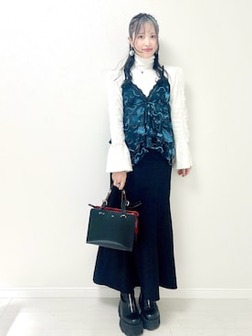 「アイテム（キャミソール）」を使った、channieさん（レディース・162cm）の冬コーディネート