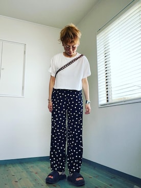 「chiiiibag」｜「アイテム（アクセサリー）」を使った、hakuさん（レディース・164cm）の夏コーディネート