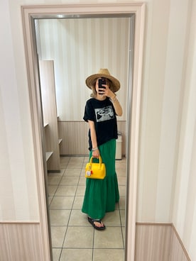 「BRIXTON（ブリクストン）のアイテム」を使った、hakuさん（レディース・165cm）の夏コーディネート