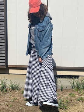 「ulu（ウル）のアイテム（スカート）」を使った、hakuさん（レディース・164cm）の春コーディネート