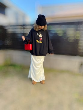 「feepur（フェピュール）のアイテム（スカート）」を使った、hakuさん（レディース・164cm）の冬コーディネート