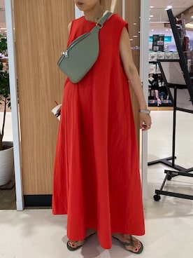 「GEVS.（ジェイヴィス）のアイテム（ワンピース）」を使った、hakuさん（レディース・164cm）の夏コーディネート