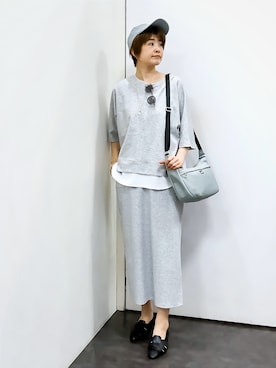 「grove（グローブ）のアイテム（帽子）」を使った、satoponさん（レディース・166cm）の春コーディネート