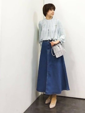 「SOMETHING（サムシング）のアイテム」を使った、satoponさん（レディース・166cm）の春コーディネート