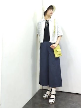 「grove（グローブ）のアイテム（ハット）」を使った、やまちゃんさん（レディース・166cm）の春コーディネート