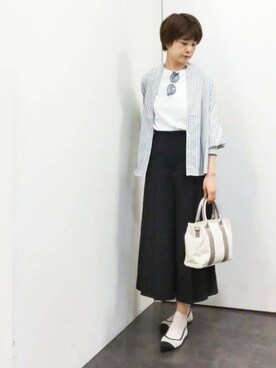 「Lee（リー）のアイテム（トートバッグ）」を使った、やまちゃんさん（レディース・166cm）の秋コーディネート