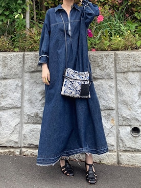 「ASTRAET（アストラット）のアイテム（ワンピース/ドレス）」を使った、KANAKOさん（レディース・163cm）の夏コーディネート