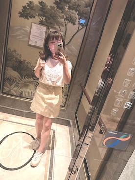 「MUJI Labo（ムジラボ）のアイテム（バッグ）」を使った、ねこさん（レディース・149cm）の夏コーディネート