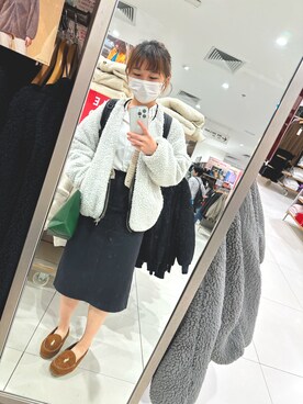 「WEGO（ウィゴー）のアイテム（ブルゾン）」を使った、ねこさん（レディース・149cm）の冬コーディネート