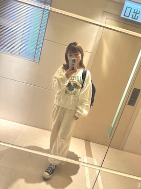 「MUJI Labo（ムジラボ）のアイテム（バッグ）」を使った、ねこさん（レディース・149cm）の春コーディネート