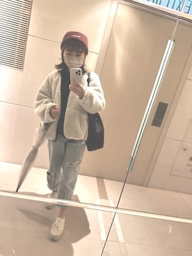 「WEGO（ウィゴー）のアイテム（ブルゾン）」を使った、ねこさん（レディース・149cm）の冬コーディネート