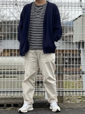 「Atease（アティース）のアイテム（アクセサリー）」を使った、関節のパニックさん（メンズ・175cm）の春コーディネート