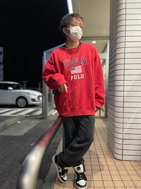 「インスタフォローしてね！」｜関節のパニックさん（メンズ・175cm）の秋コーディネート