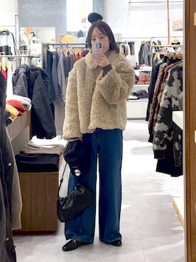 「クリスマス」｜「アイテム（キャップ）」を使った、mino_lepsimさん（レディース・164cm）の冬コーディネート