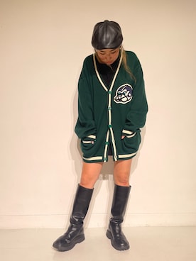 「ハンチング」｜「アイテム（キャップ）」を使った、ayanaさん（レディース・158cm）の秋コーディネート