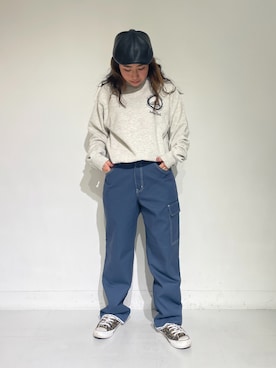 「ハンチング」｜「アイテム（キャップ）」を使った、ayanaさん（レディース・158cm）の冬コーディネート