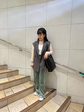 「SENSE OF PLACE by URBAN RESEARCH（センスオブプレイスバイアーバンリサーチ）のアイテム（その他アウター）」を使った、あんりさん（レディース・155cm）の夏コーディネート