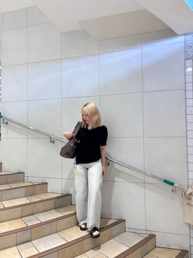 「柄物」｜あんりさん（レディース・155cm）の夏コーディネート