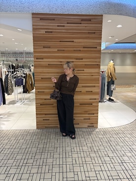 「SENSE OF PLACE by URBAN RESEARCH（センスオブプレイスバイアーバンリサーチ）の3タックスラックスワイドパンツ（その他パンツ）」を使った、あんりさん（レディース・155cm）の夏コーディネート