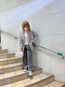 「SENSE OF PLACE by URBAN RESEARCH（センスオブプレイスバイアーバンリサーチ）のアイテム（テーラードジャケット）」を使った、あんりさん（レディース・155cm）の冬コーディネート