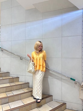 「柄物」｜あんりさん（レディース・155cm）の夏コーディネート