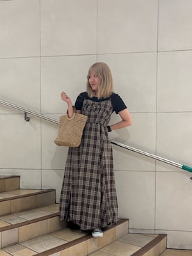 「アイテム（ワンピース/ドレス）」を使った、あんりさん（レディース・155cm）の夏コーディネート