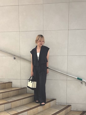 「オフィススタイル」｜「アイテム（キャミソール）」を使った、あんりさん（レディース・155cm）の夏コーディネート