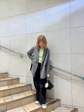 「SENSE OF PLACE by URBAN RESEARCH（センスオブプレイスバイアーバンリサーチ）のアイテム（テーラードジャケット）」を使った、あんりさん（レディース・155cm）の冬コーディネート