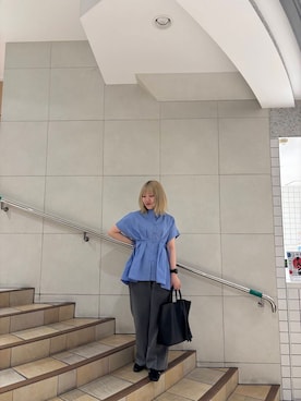 「フェスコーデ」｜「アイテム（スラックス）」を使った、あんりさん（レディース・155cm）の春コーディネート