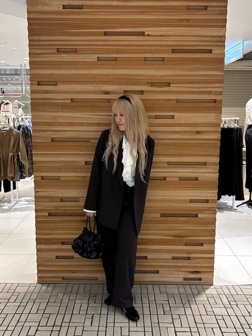 パンツ aa_ ストライプタックワイドパンツ（その他パンツ）｜antiqua