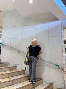 「柄物」｜あんりさん（レディース・155cm）の夏コーディネート