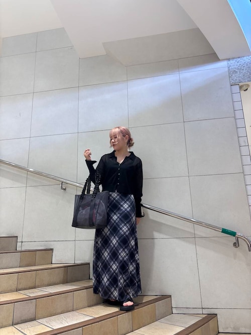 シアーチェックスカート