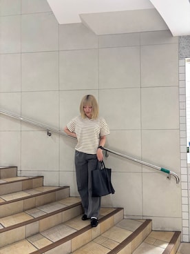 「フェスコーデ」｜「アイテム（スラックス）」を使った、あんりさん（レディース・155cm）の春コーディネート