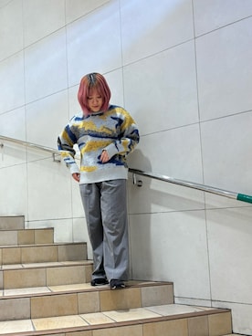 「SENSE OF PLACE by URBAN RESEARCH（センスオブプレイスバイアーバンリサーチ）のニュアンスパターンラメセーター（ニット/セーター）」を使った、あんりさん（レディース・155cm）の秋コーディネート