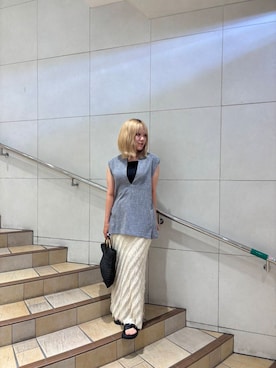 「柄物」｜あんりさん（レディース・155cm）の夏コーディネート