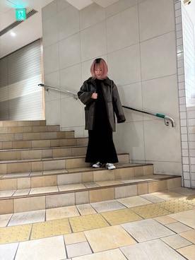 「SENSE OF PLACE by URBAN RESEARCH（センスオブプレイスバイアーバンリサーチ）のヴィンテージルーズスウェット（Tシャツ/カットソー）」を使った、あんりさん（レディース・155cm）の秋コーディネート