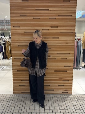 「SENSE OF PLACE by URBAN RESEARCH（センスオブプレイスバイアーバンリサーチ）の3タックスラックスワイドパンツ（その他パンツ）」を使った、あんりさん（レディース・155cm）の夏コーディネート