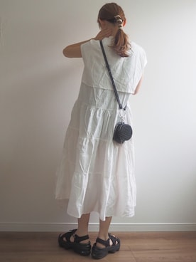 「ap retro（アプレトロ）のアイテム」を使った、❁ a i  ❁さん（レディース・158cm）の夏コーディネート