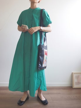 「VACANCY（ヴァカンシー）の【Akari Kuramoto×VACANCY】コラボコラージュイラストマルチトート（トートバッグ）」を使った、❁ a i  ❁さん（レディース・158cm）の秋コーディネート