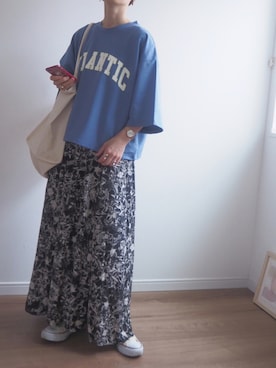 「Honeys（ハニーズ）のアイテム（トートバッグ）」を使った、❁ a i  ❁さん（レディース・158cm）の夏コーディネート