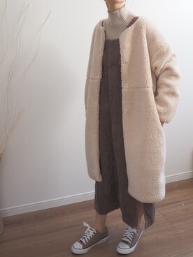 「SUGAR BISKET（シュガービスケット）のアイテム（その他アウター）」を使った、❁ a i  ❁さん（レディース・158cm）の秋コーディネート