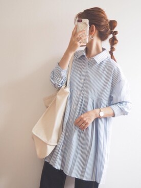 「Honeys（ハニーズ）のアイテム（トートバッグ）」を使った、❁ a i  ❁さん（レディース・158cm）の夏コーディネート