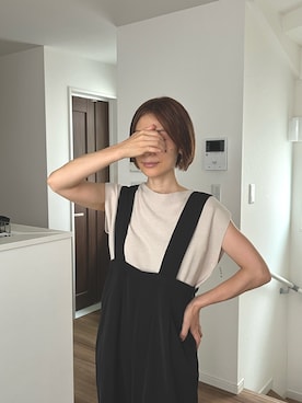 「select MOCA by son（セレクトモカバイソン）のアイテム（サロペット/オーバーオール）」を使った、❁ a i  ❁さん（レディース・158cm）の夏コーディネート
