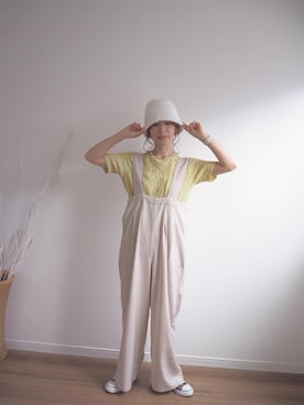 「Honeys（ハニーズ）のアイテム（帽子）」を使った、❁ a i  ❁さん（レディース・158cm）の秋コーディネート