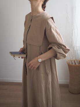 「ごきげんウィーク」｜「アイテム（シャツワンピース）」を使った、❁ a i  ❁さん（レディース・158cm）の春コーディネート