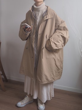 「select MOCA（セレクトモカ）のアイテム（モッズコート）」を使った、❁ a i  ❁さん（レディース・158cm）の秋コーディネート