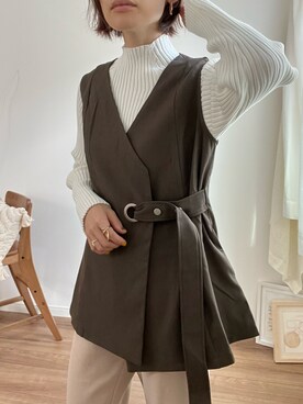 「deux amour（ドゥーザムール）のアイテム（その他アウター）」を使った、❁ a i  ❁さん（レディース・158cm）の秋コーディネート