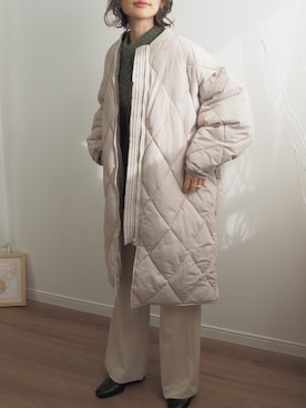 「CORNERS（コーナーズ）のアイテム（ダウンジャケット/コート）」を使った、❁ a i  ❁さん（レディース・158cm）の冬コーディネート