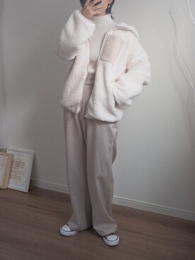 「andme（アンドミー）のアイテム（ブルゾン）」を使った、❁ a i  ❁さん（レディース・158cm）の秋コーディネート